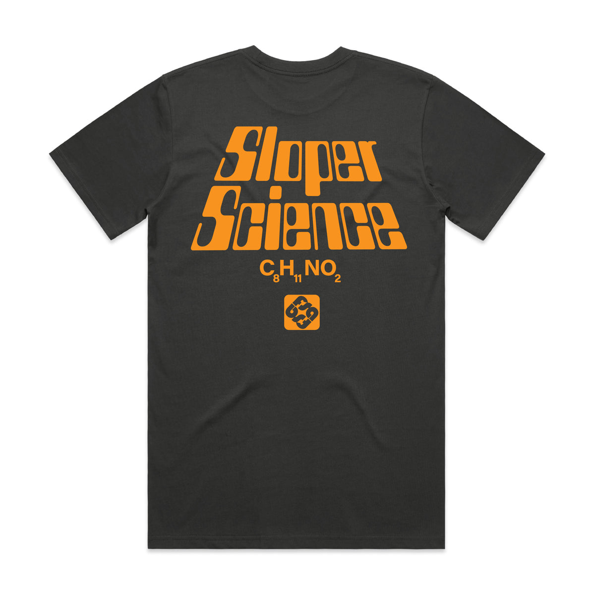 FSA Bouldering climbing Tee graphic front print - Sloper Science | CRISIS charity Charcoal- Fat Sloper Action 
